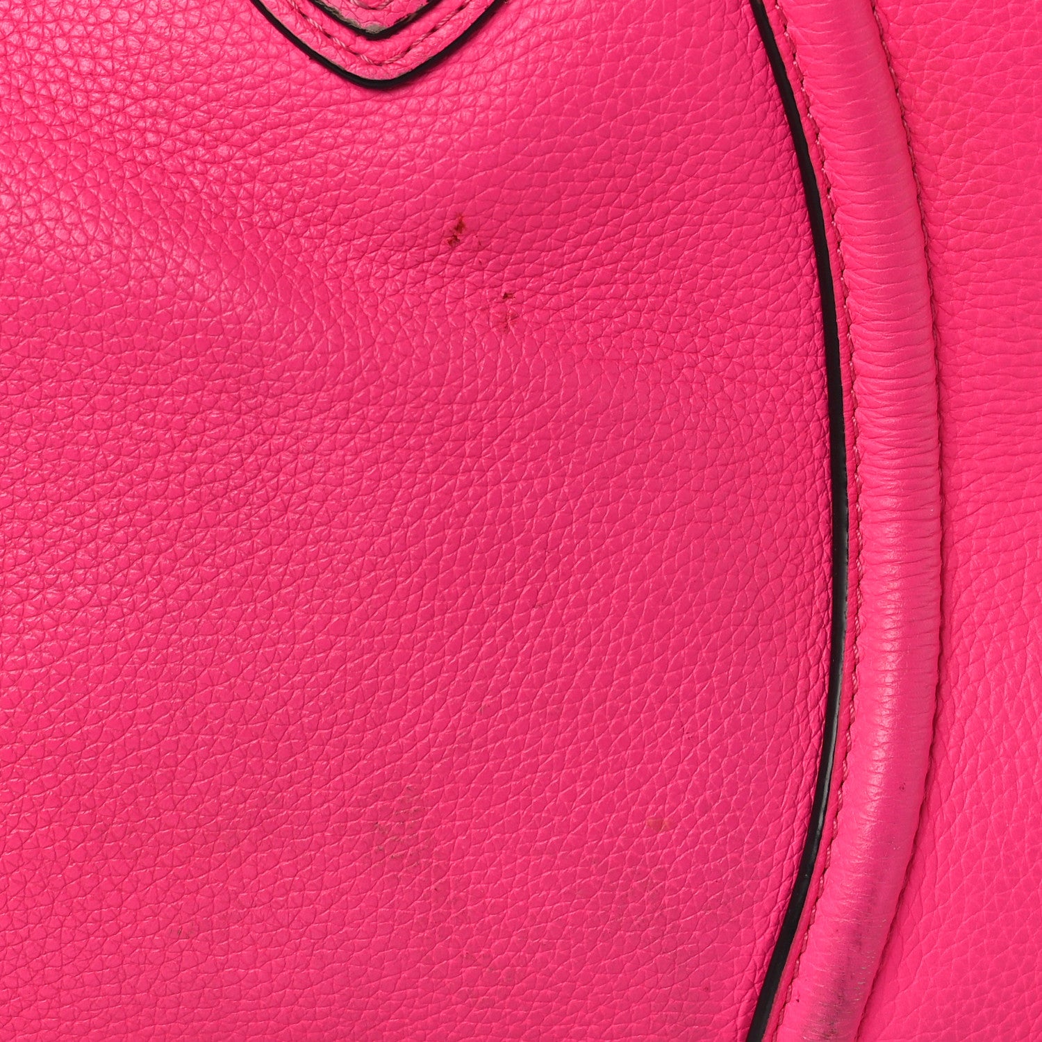 Celine Drummed Calfskin Mini Luggage Fluo Pink 11 of 18
