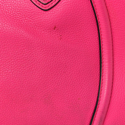 Celine Drummed Calfskin Mini Luggage Fluo Pink 11 of 18