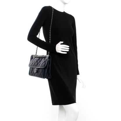 Chanel Caviar Quilted Large French Riviera Flap Navy Blue 2 of 9