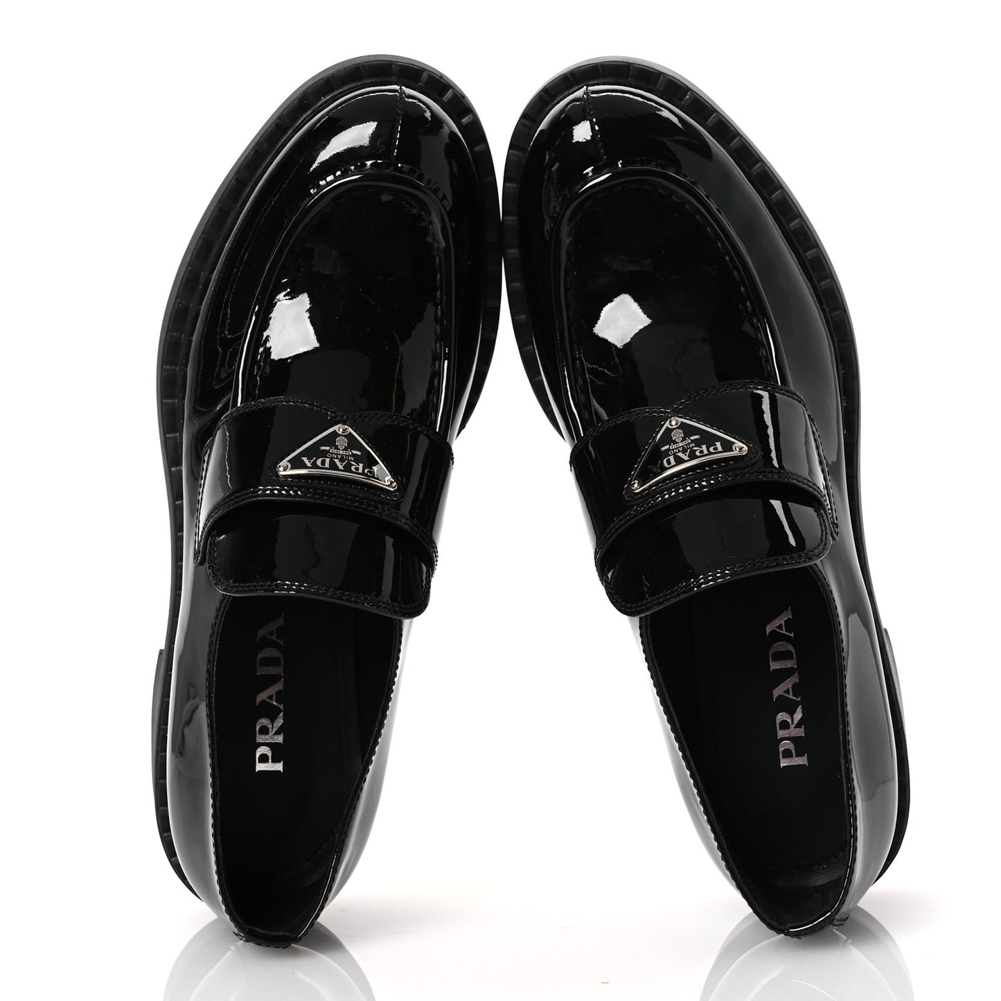 Vernice Triangle 50mm Loafers 41 Black