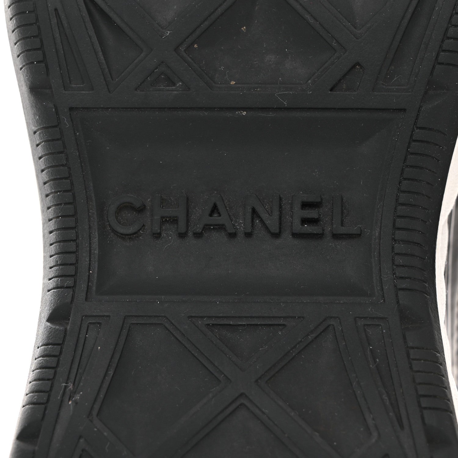 Chanel Velvet Calfskin Mixed Fibers CC Sneakers 38.5 Black 6 of 8