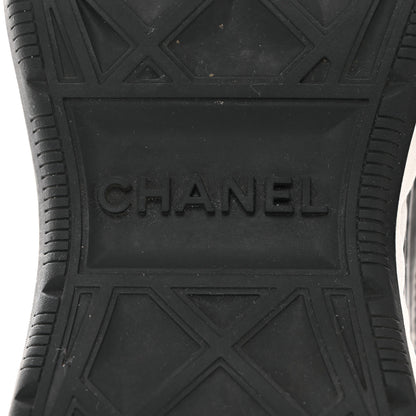 Chanel Velvet Calfskin Mixed Fibers CC Sneakers 38.5 Black 6 of 8