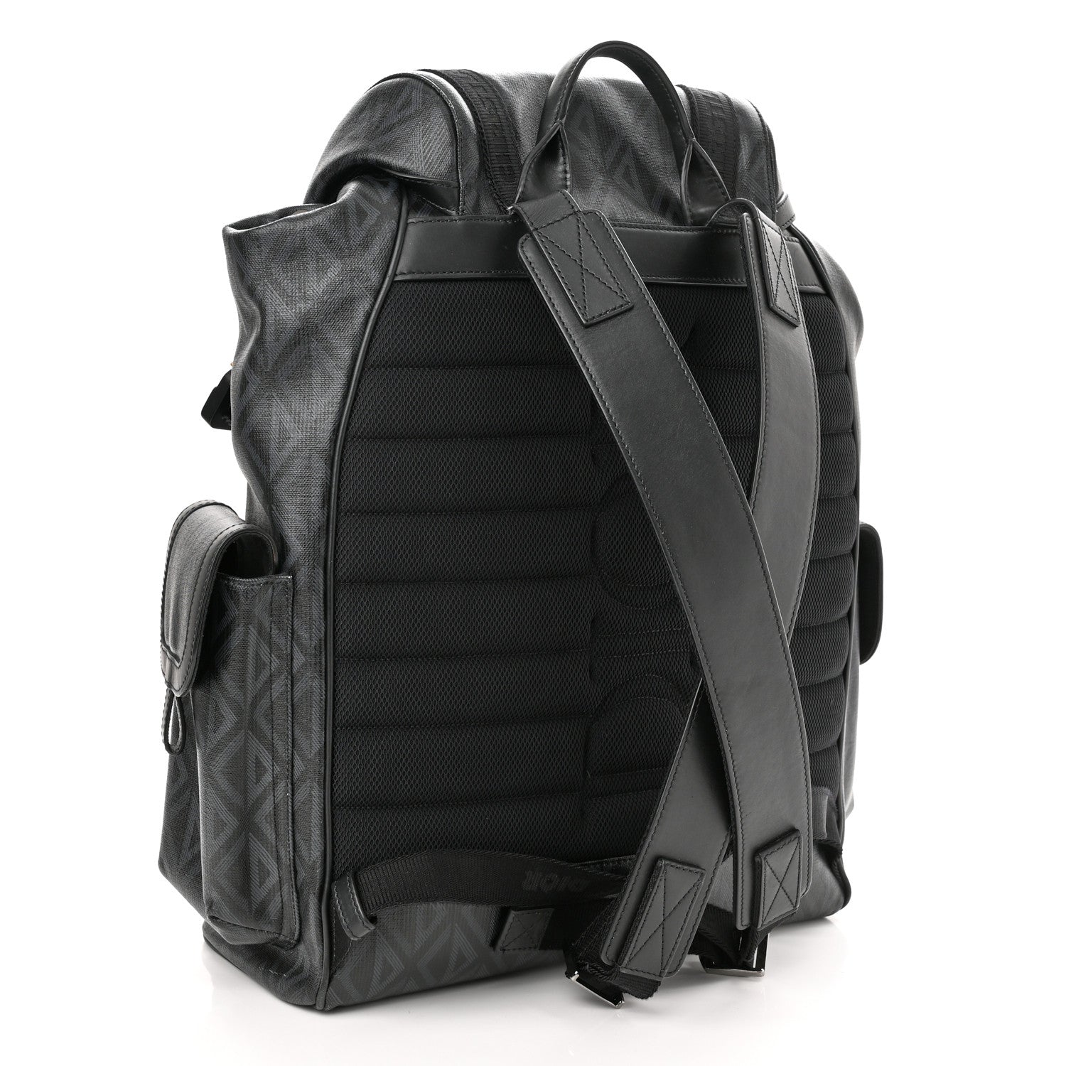 Christian Dior Canvas CD Diamond Hit The Road Backpack Black 3 of 10