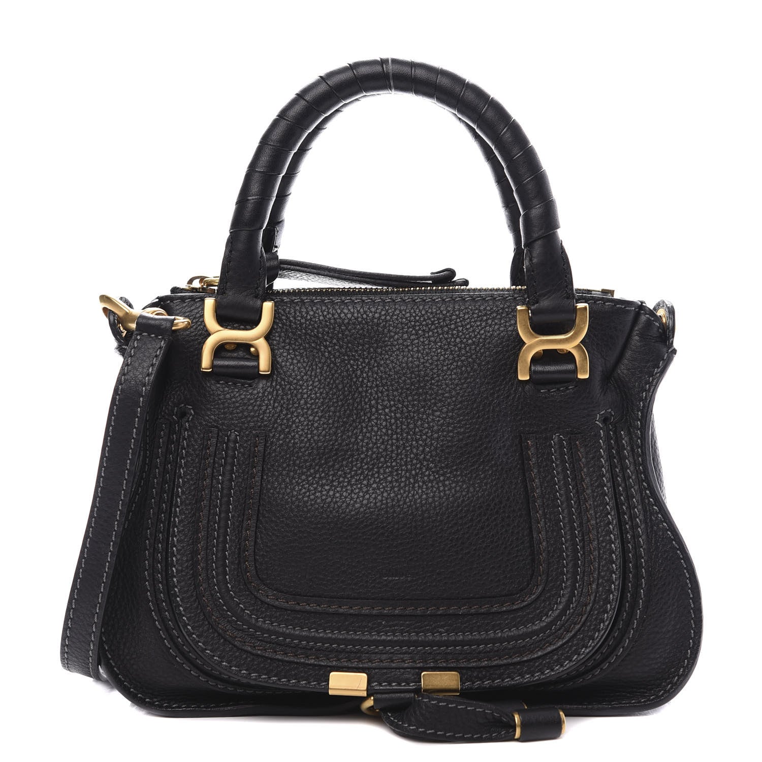 Chloe Calfskin Baby Marcie Satchel Black 1 of 10