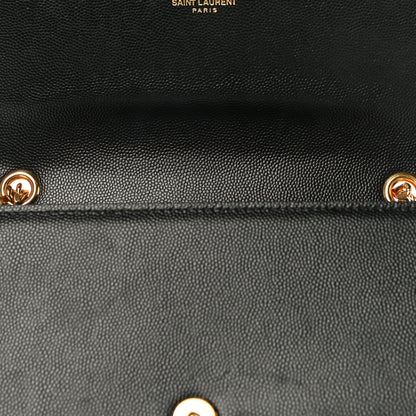 Saint Laurent Grain De Poudre Small Monogram Kate Satchel Black 9 of 10