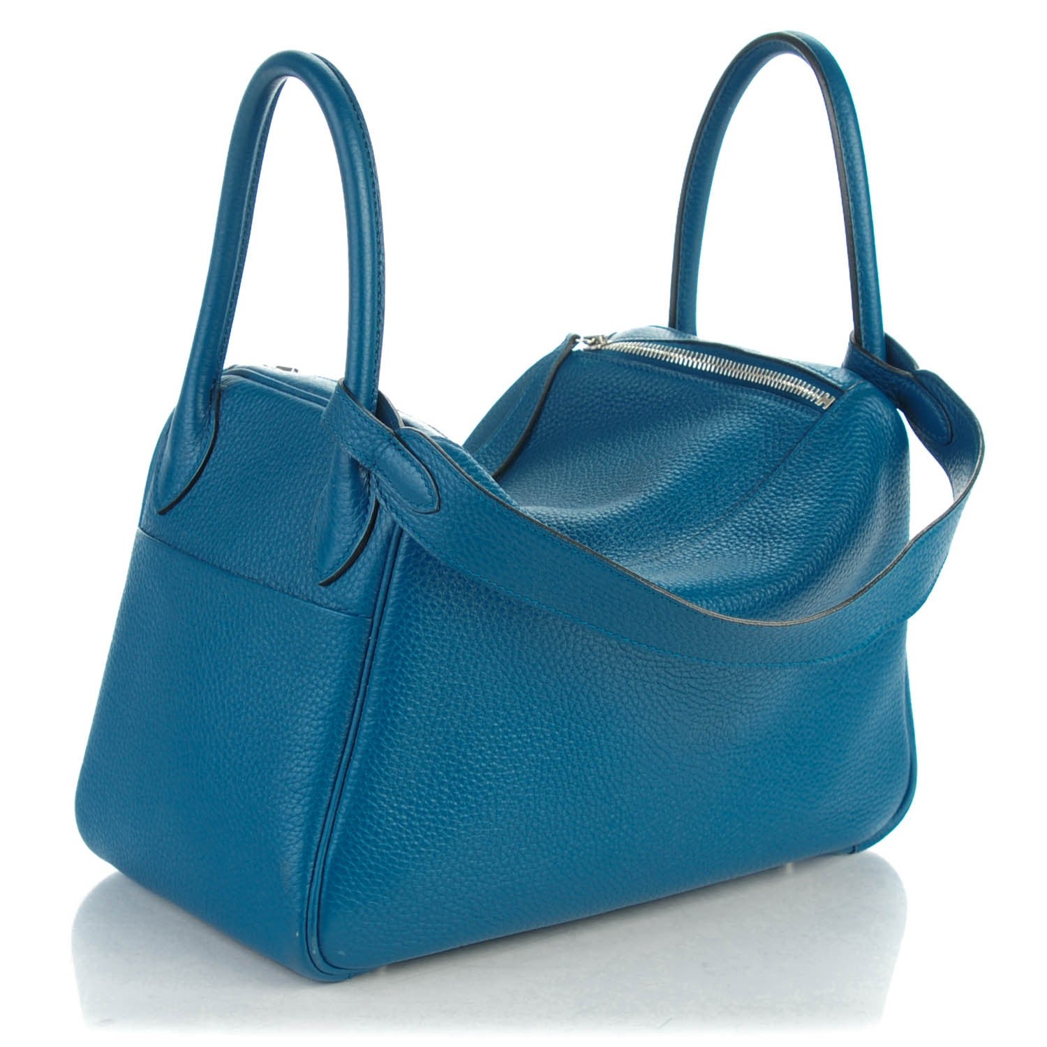 Hermes Taurillon Clemence Lindy 30 Bleu de Galice 3 of 7