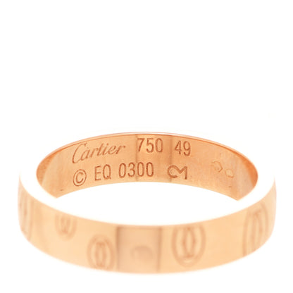 Cartier 18K Pink Gold 4mm Happy Birthday Band Ring 49 5 4 of 5