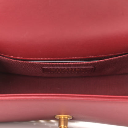 Chanel Lambskin Quilted Small Boy Flap Dark Red 5 of 10