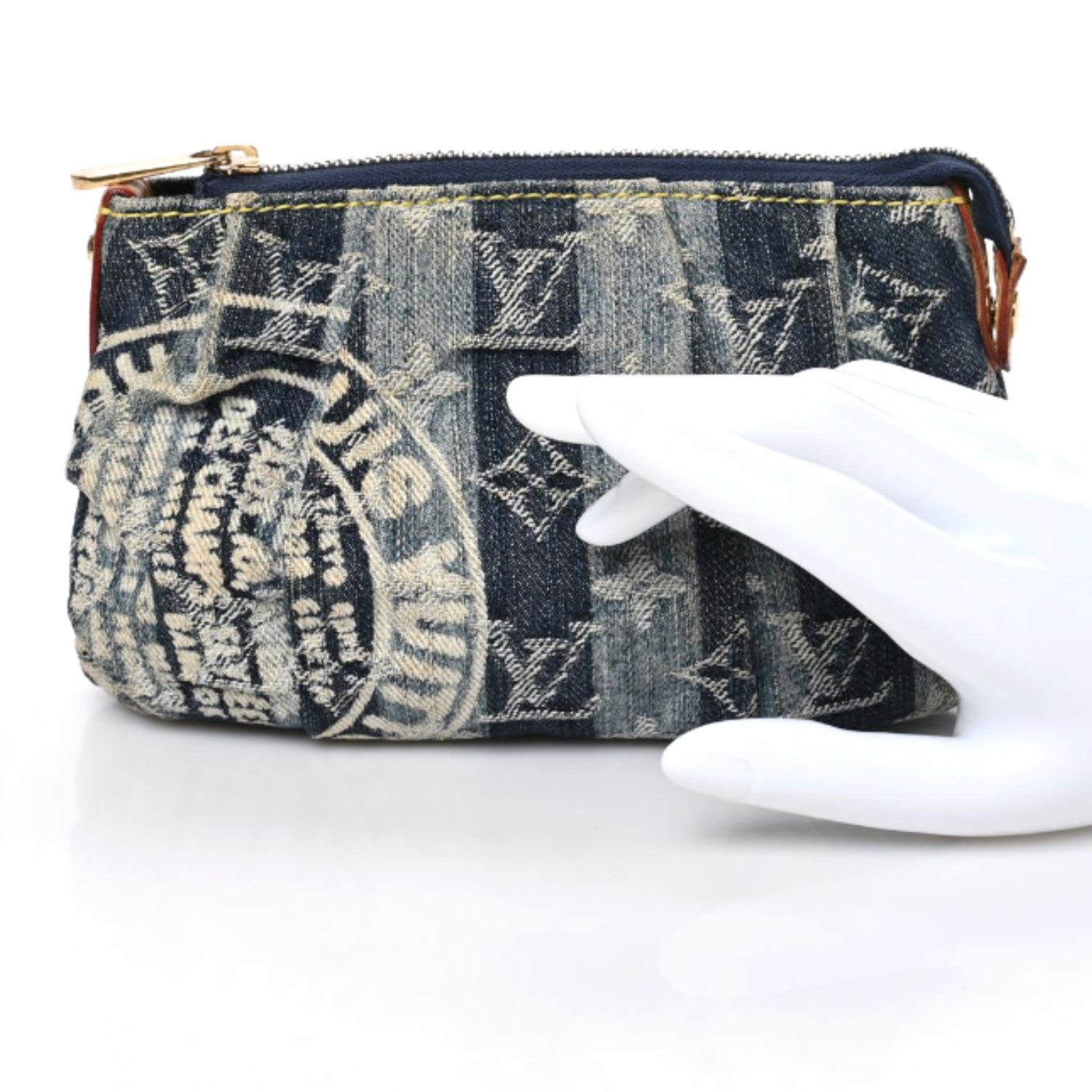 Louis Vuitton Denim Raye Trousse Cosmetic Pouch 2 of 6