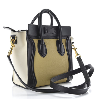 Celine Calfskin Nano Tri-Color Luggage Lemon 3 of 10