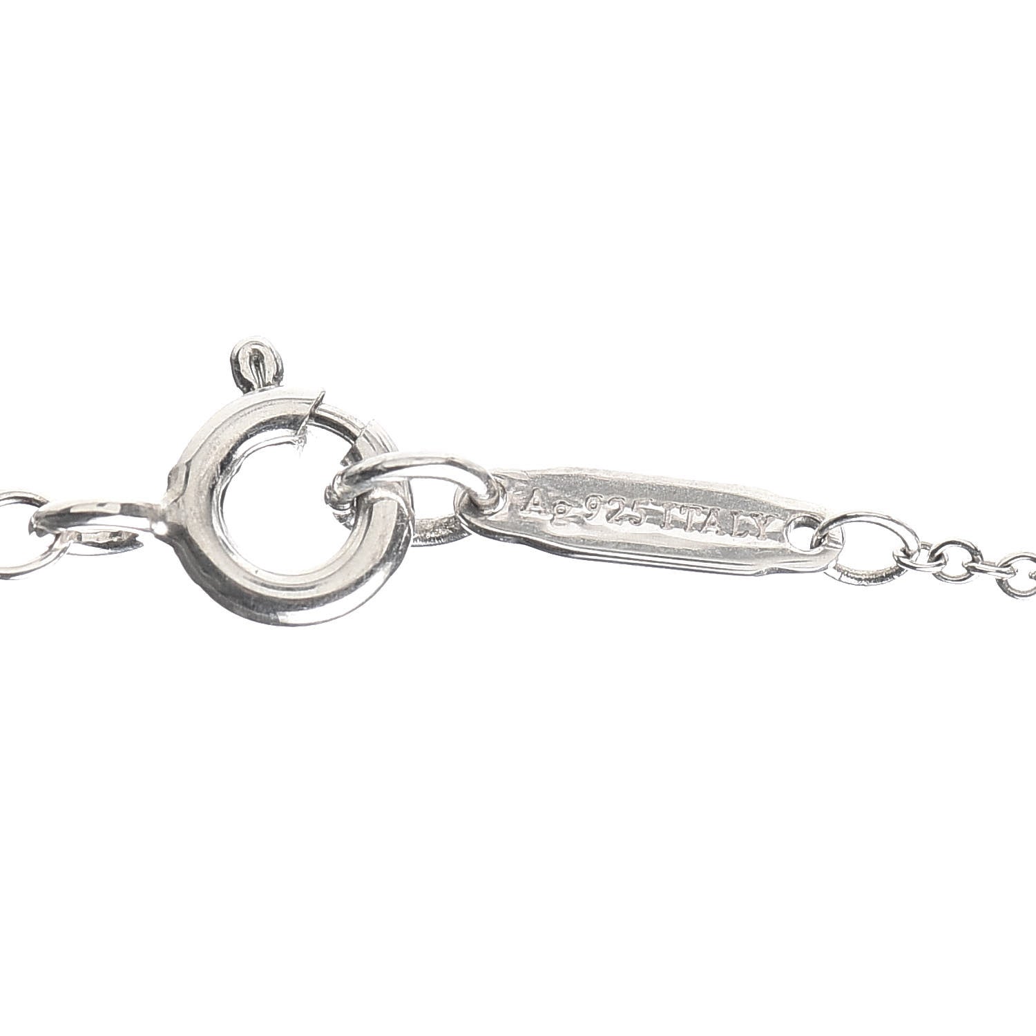 Tiffany Sterling Silver Atlas Open Pendant Necklace 5 of 5