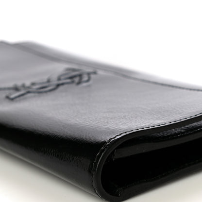 Saint Laurent Textured Patent Monogram Small Belle De Jour Clutch Black 11 of 12