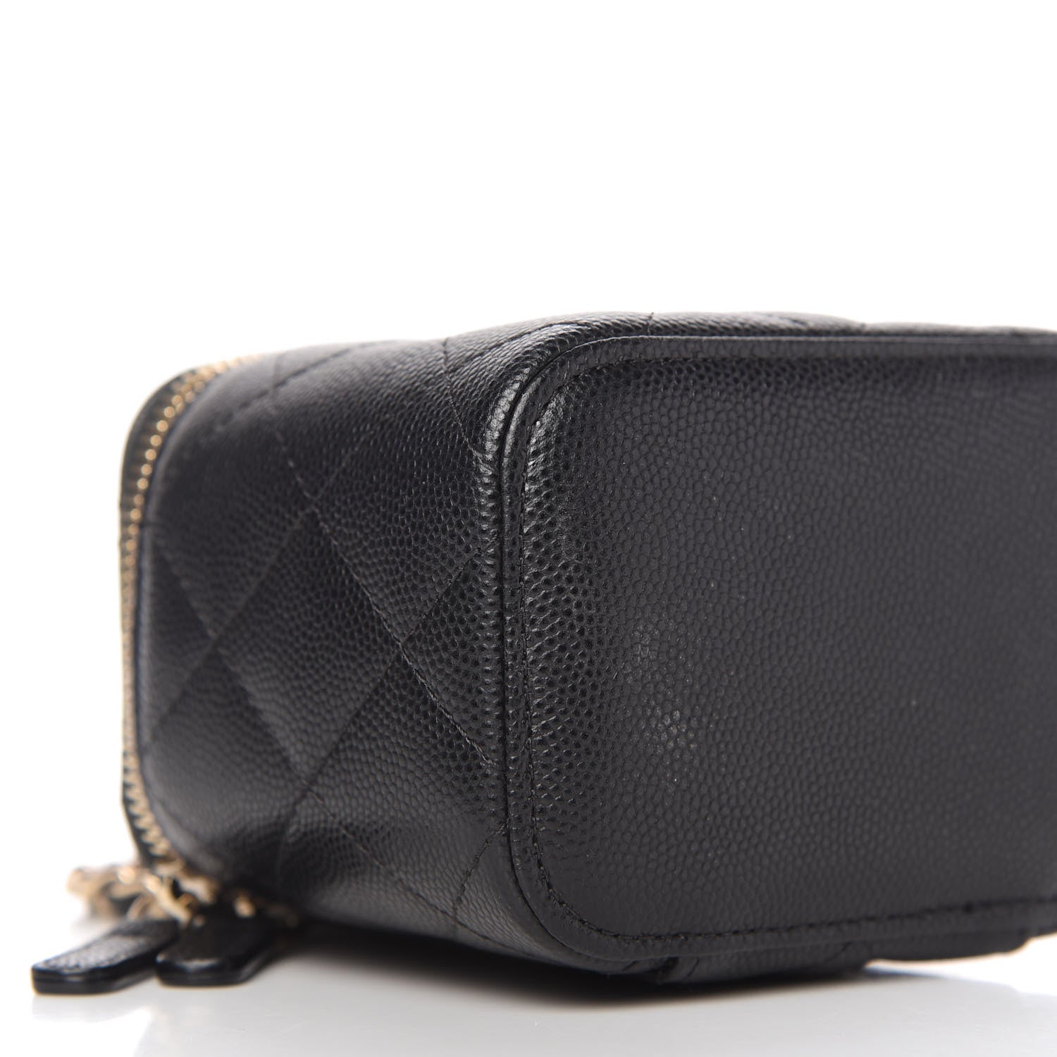 Chanel Caviar Quilted Mini Vanity Case With Chain Black 6 of 10