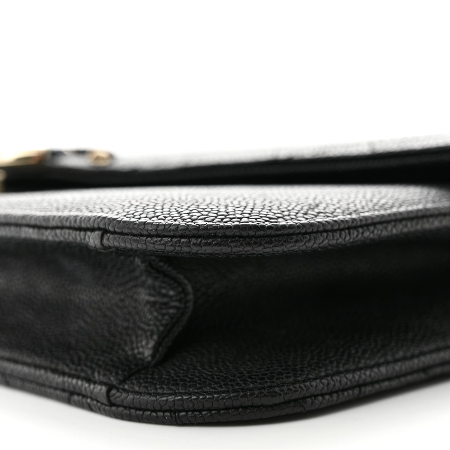 Grained Calfskin Quilted Cuba Flap Black