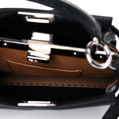 Fendi Cuoio Romano Selleria Bi-Color Mini Peekaboo Iconic Satchel Black Mou 6 of 10