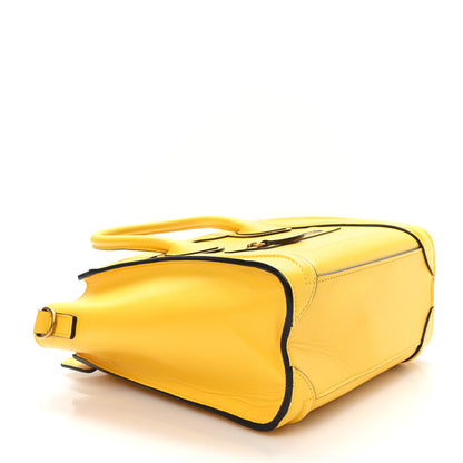 Celine Smooth Calfskin Nano Luggage Yellow 4 of 10
