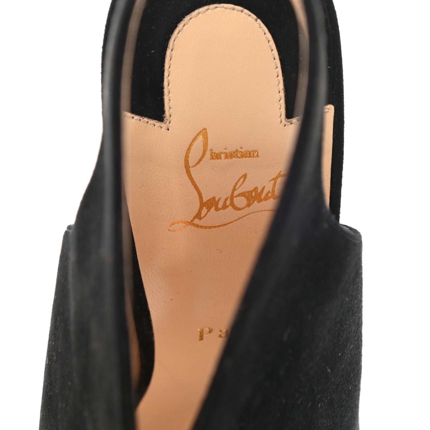 Christian Louboutin Suede Allegra 120 Peep Toe Pump 41 Black 7 of 8