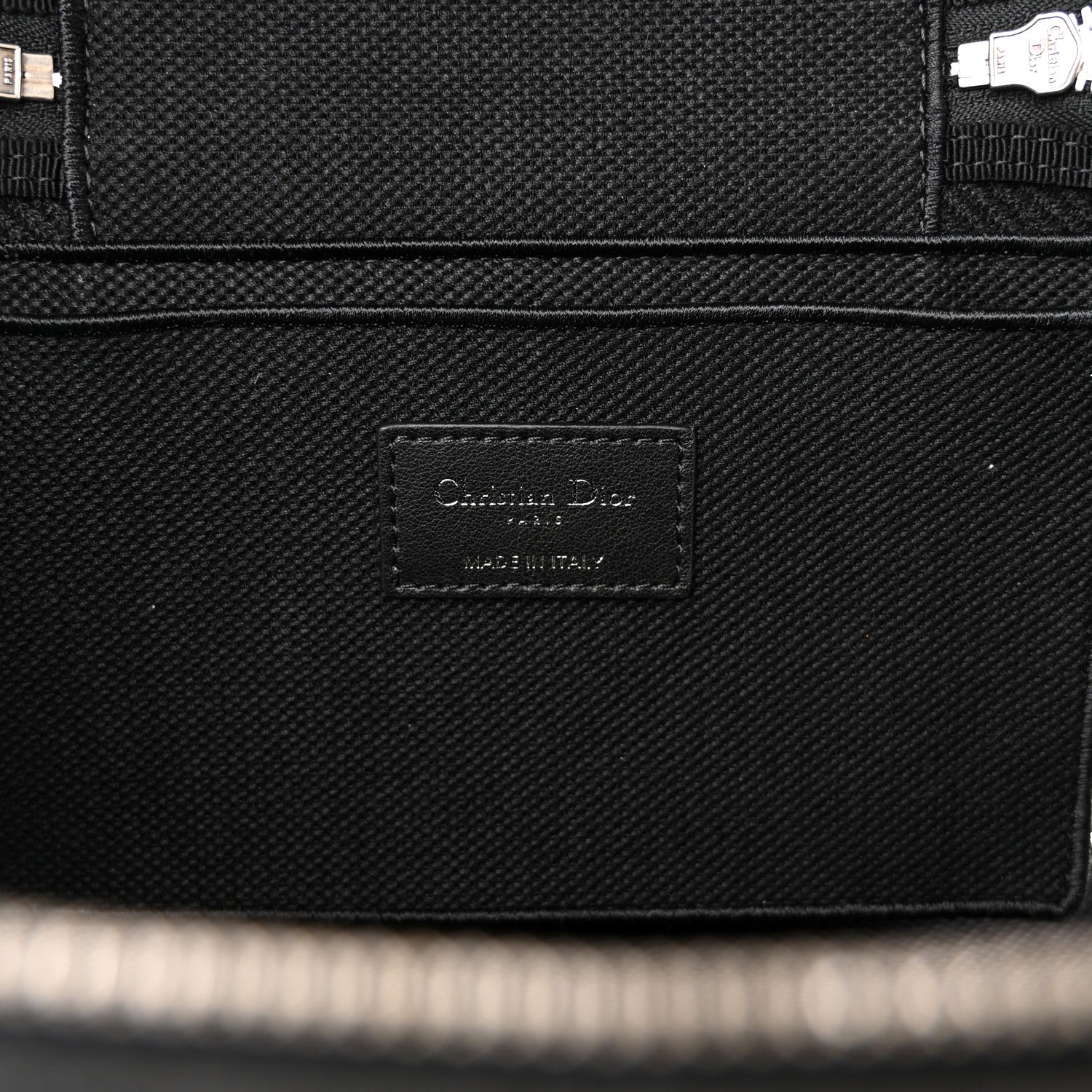 Christian Dior Mesh Embroidered Diortravel Vanity Case Black 6 of 9