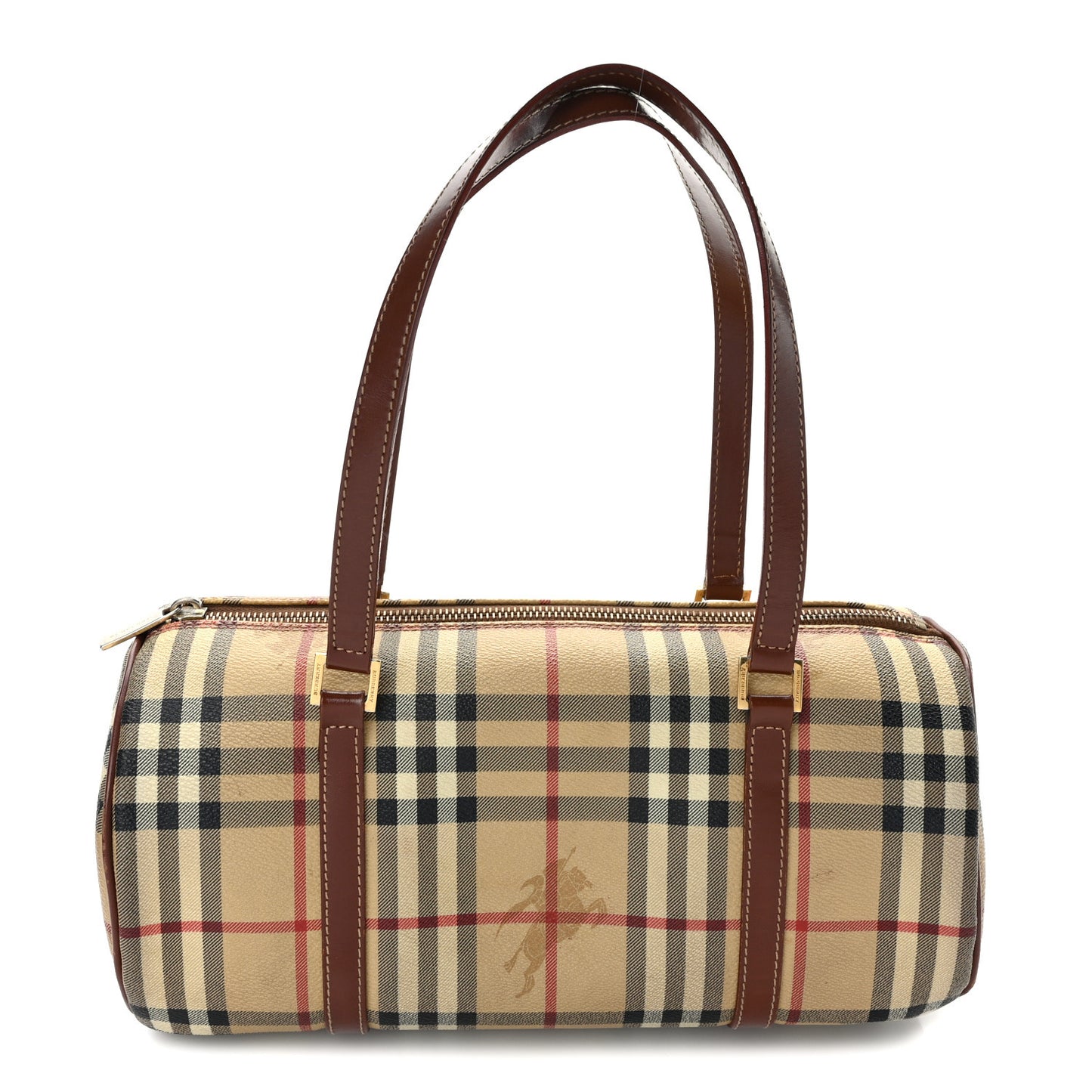 Haymarket Check Barrel Bag Brown