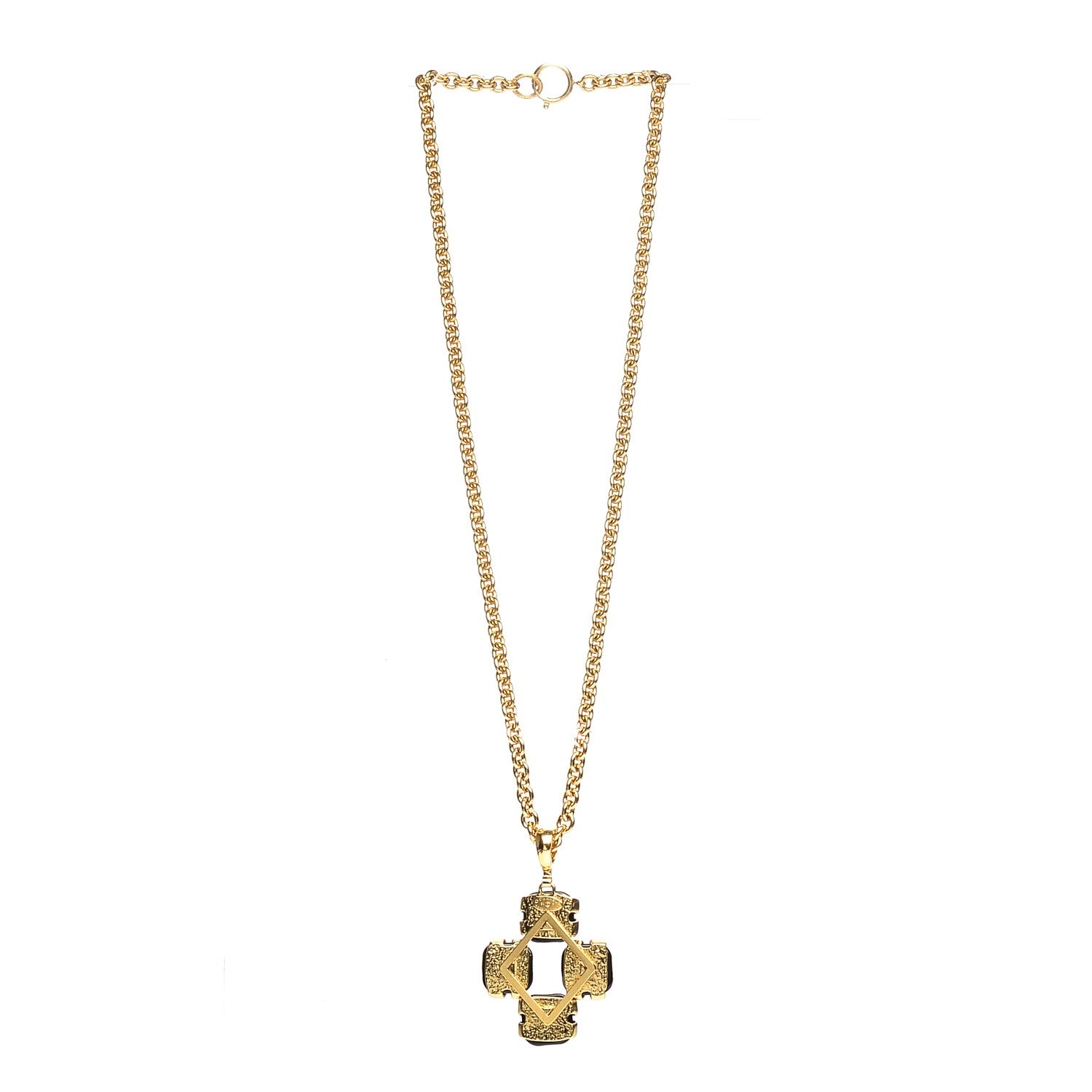 Chanel CC Necklace Gold Black 4 of 6
