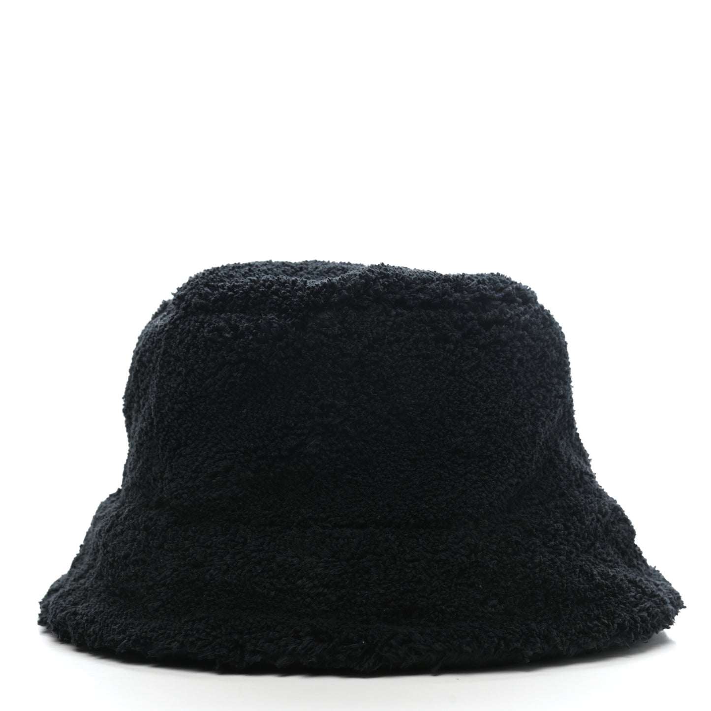 Terry Cloth Logo Embroidered Womens Bucket Hat S Black White