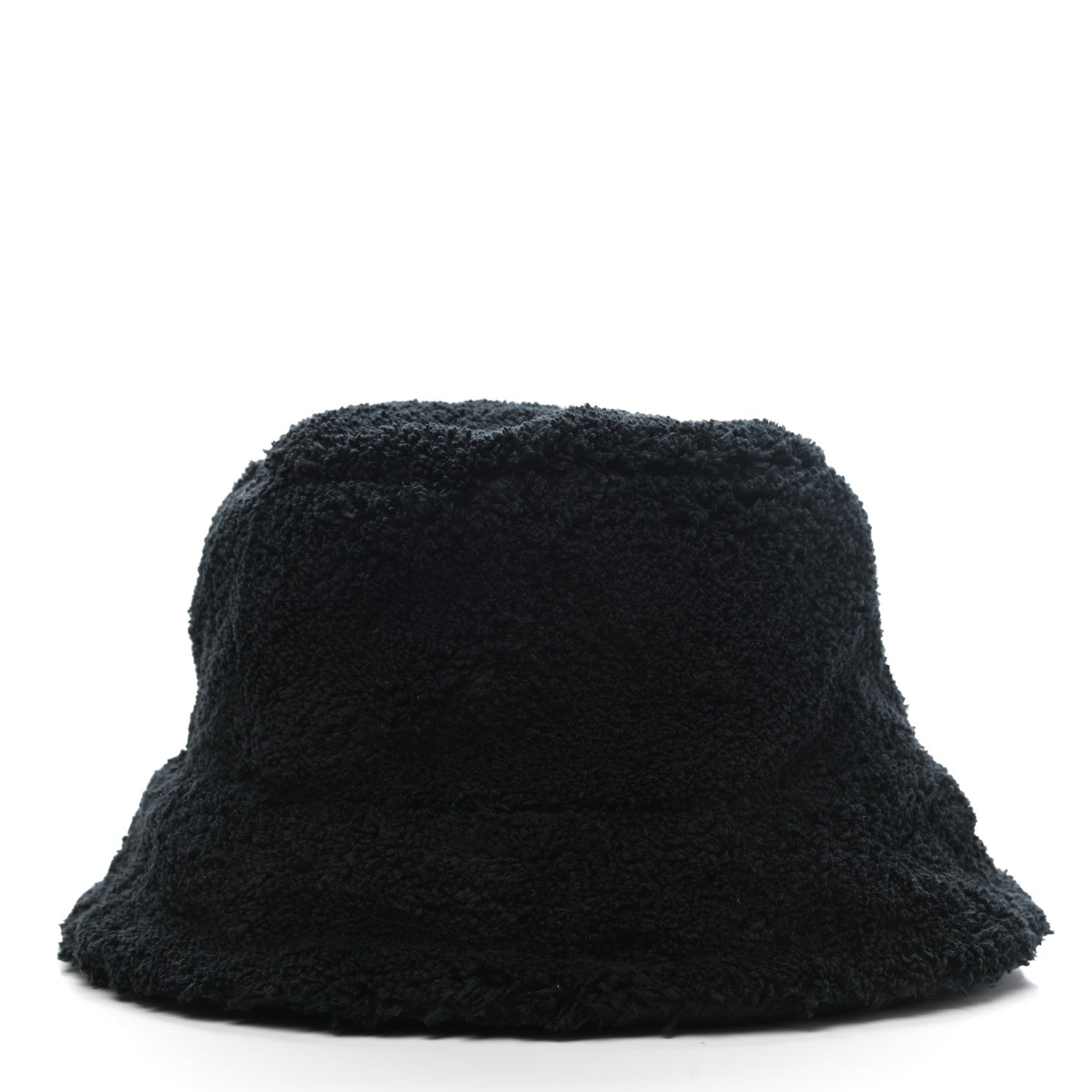 Prada Terry Cloth Logo Embroidered Womens Bucket Hat S Black White 6 of 9