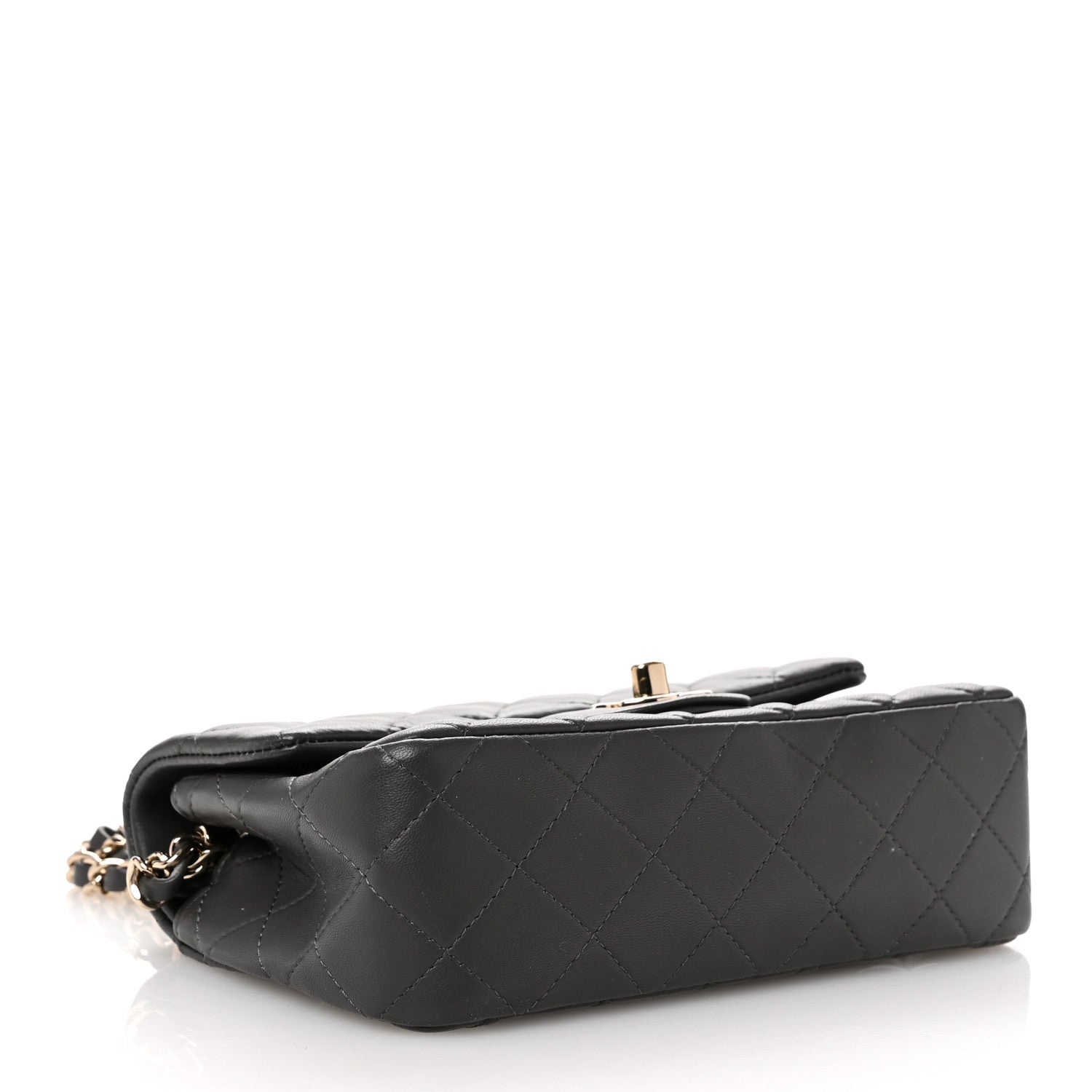 Chanel Lambskin Quilted Mini Rectangular Flap Dark Grey 4 of 11