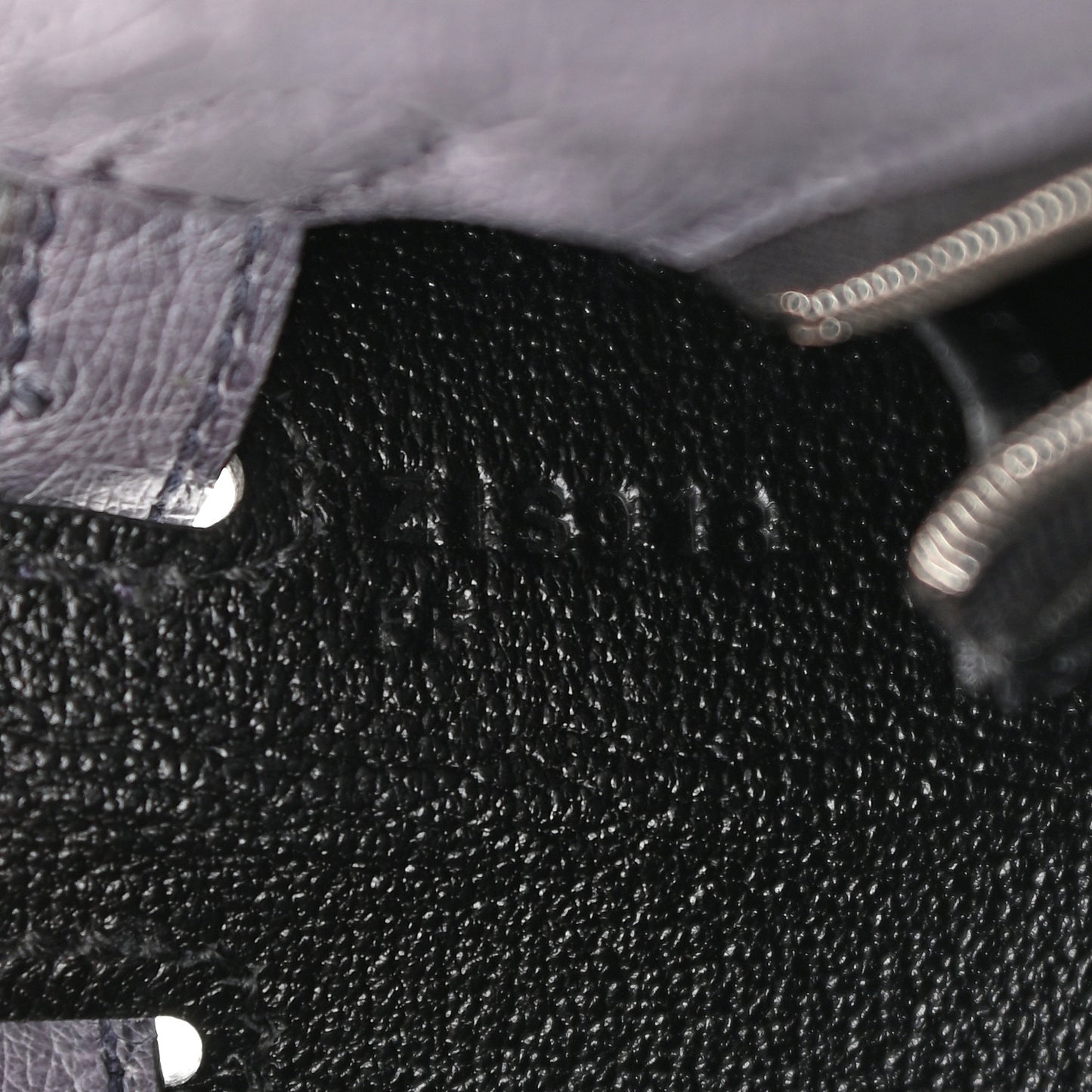 Ostrich Horseshoe Kelly Sellier 25 Gris Agate Black