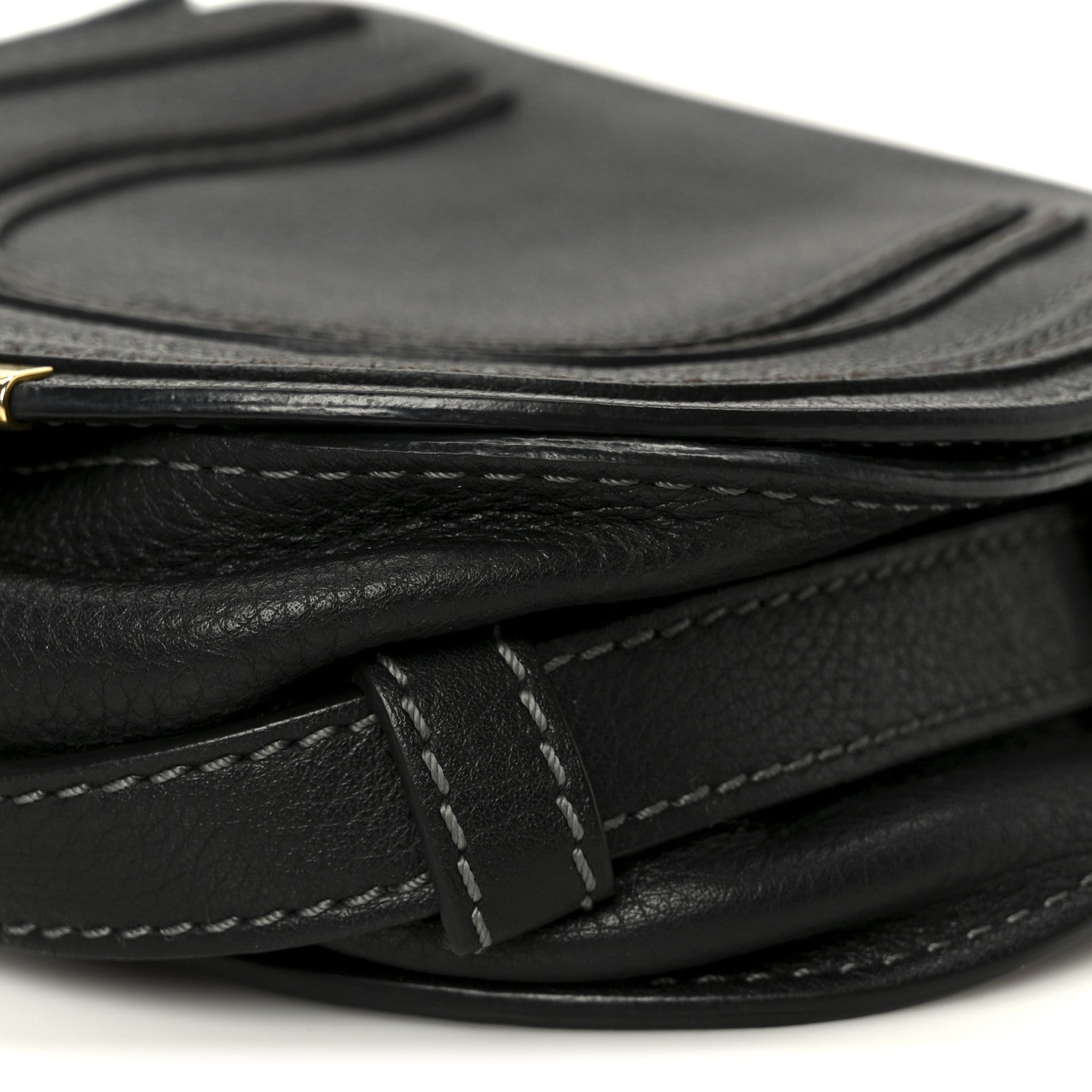 Chloe Calfskin Mini Marcie Round Crossbody Bag Black 10 of 10