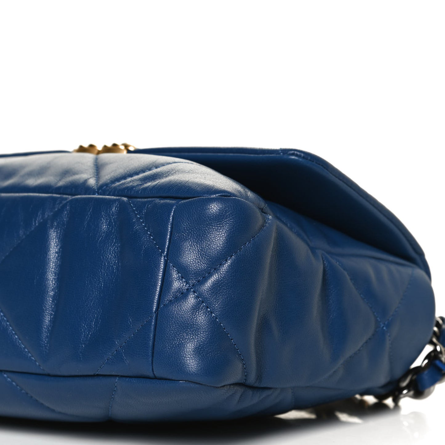 Goatskin Quilted Medium Chanel 19 Flap Dark Blue
