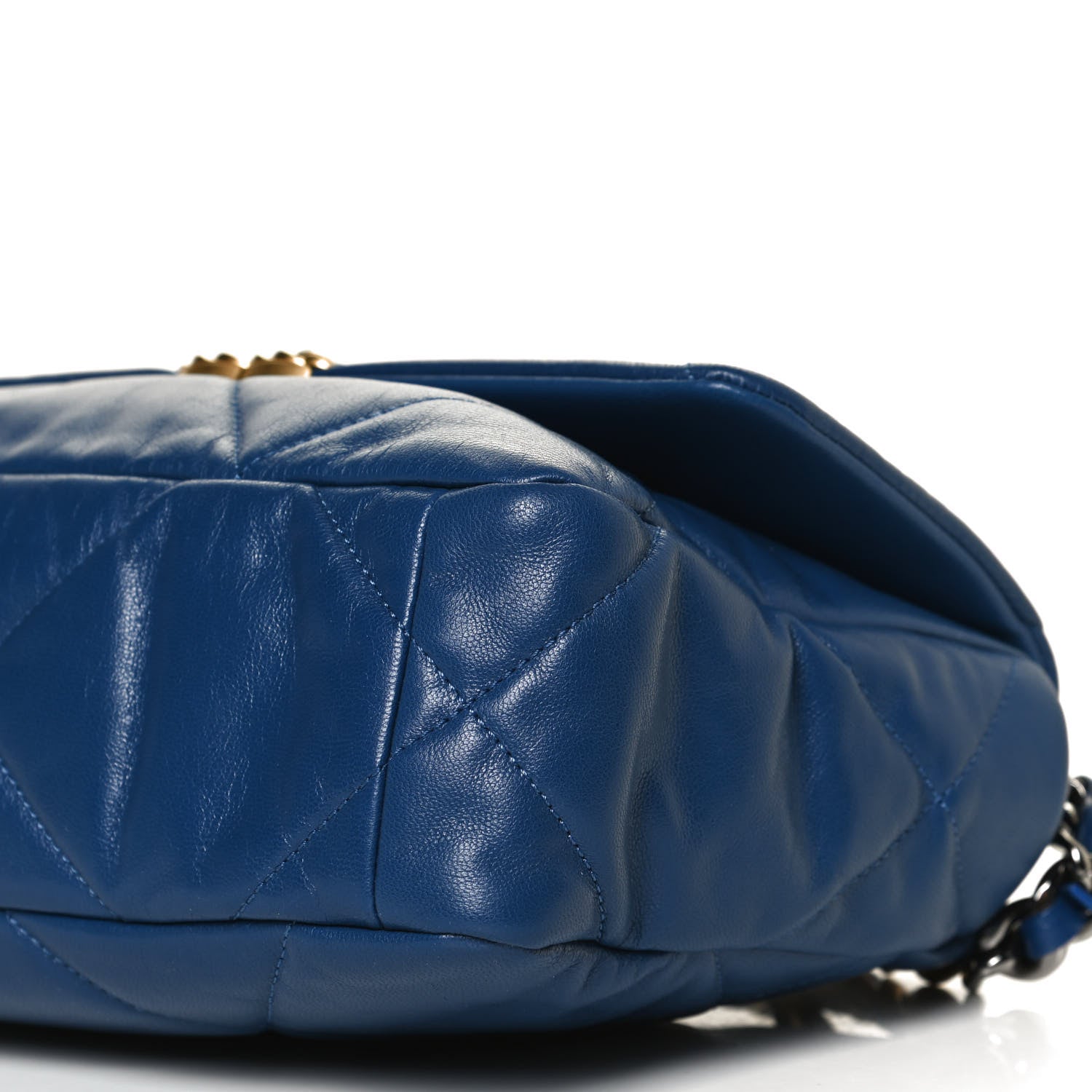 Chanel Goatskin Quilted Medium Chanel 19 Flap Dark Blue 6 of 10