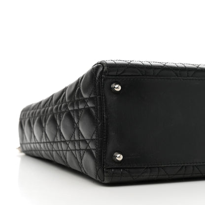 Christian Dior Lambskin Cannage Large Lady Dior Black 9 of 10