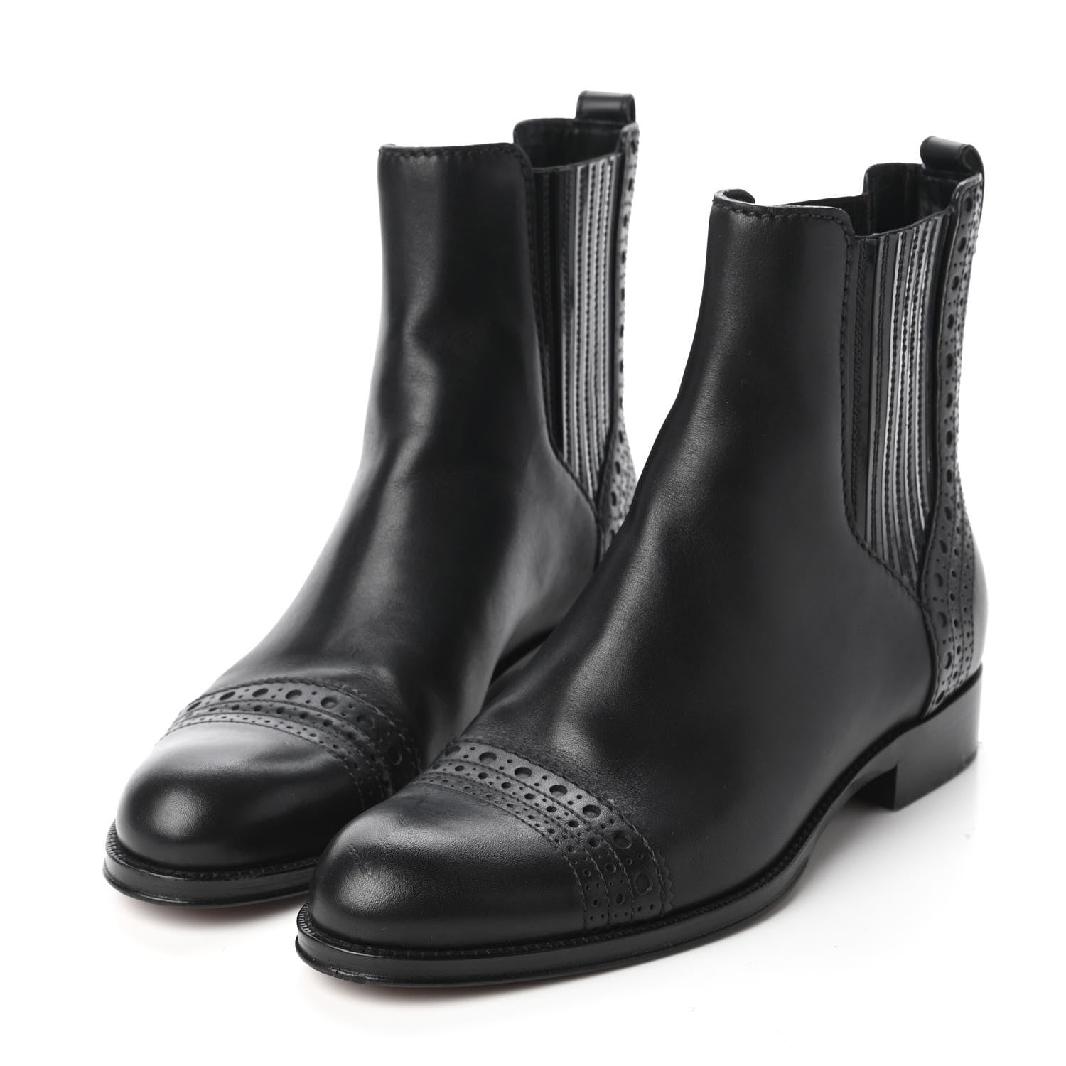 Louis Vuitton Calfskin Flat Ankle Boots 37 Black 3 of 8