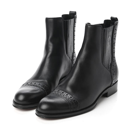 Louis Vuitton Calfskin Flat Ankle Boots 37 Black 3 of 8