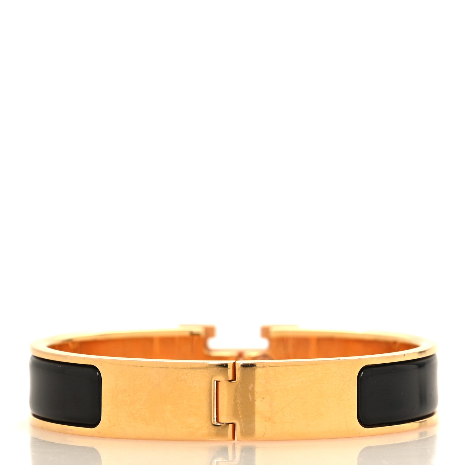 Hermes Enamel Narrow Clic Clac H Bracelet PM Black 3 of 5