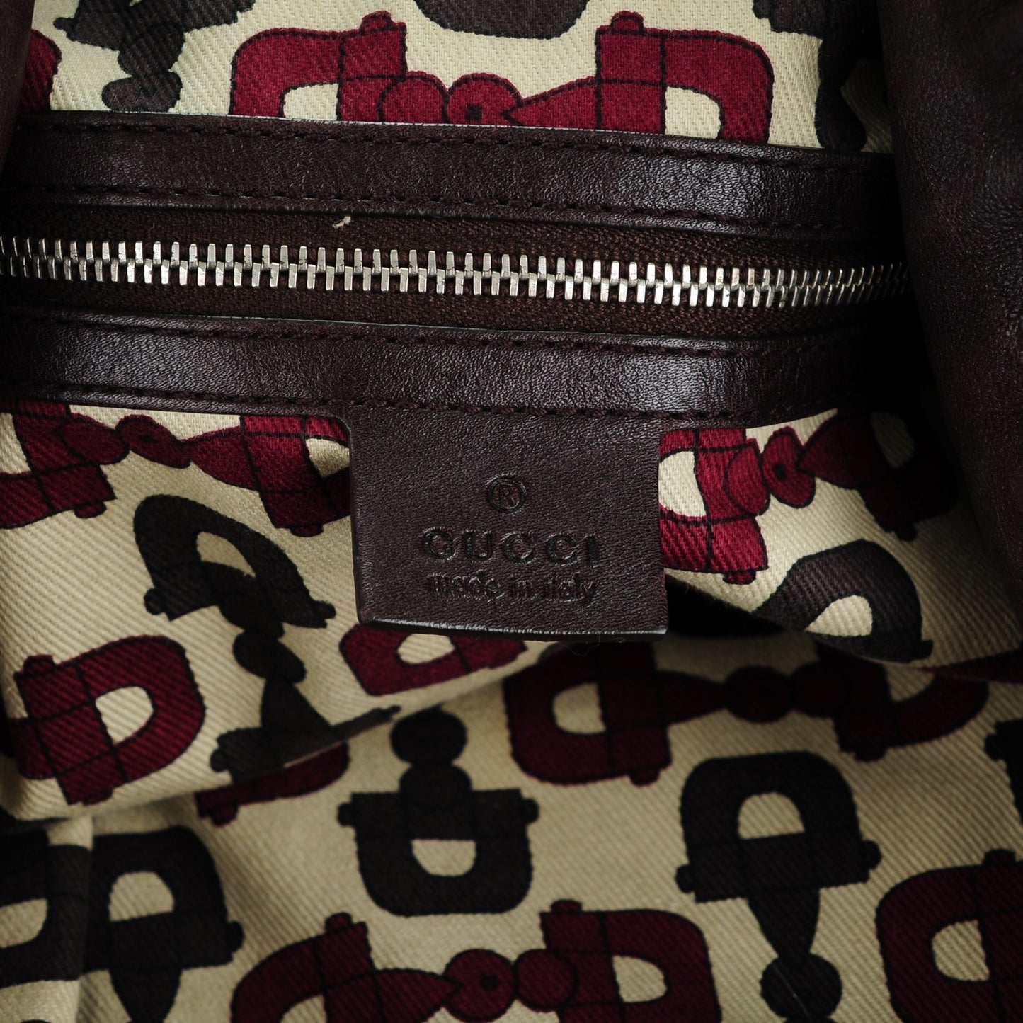 Guccissima Large Indy Dark Brown