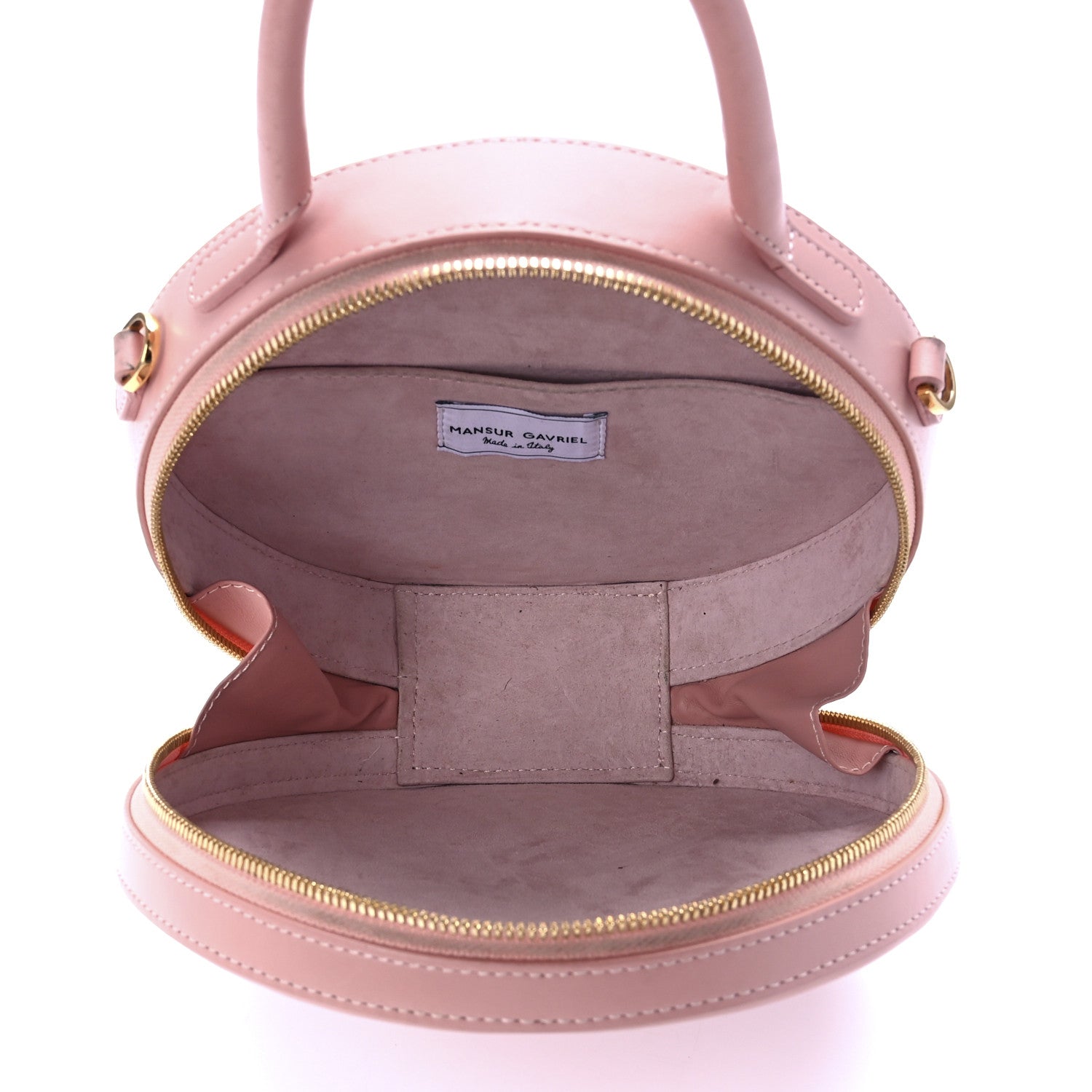Mansur Gavriel Calfskin Circle Crossbody Bag Light Pink 5 of 12