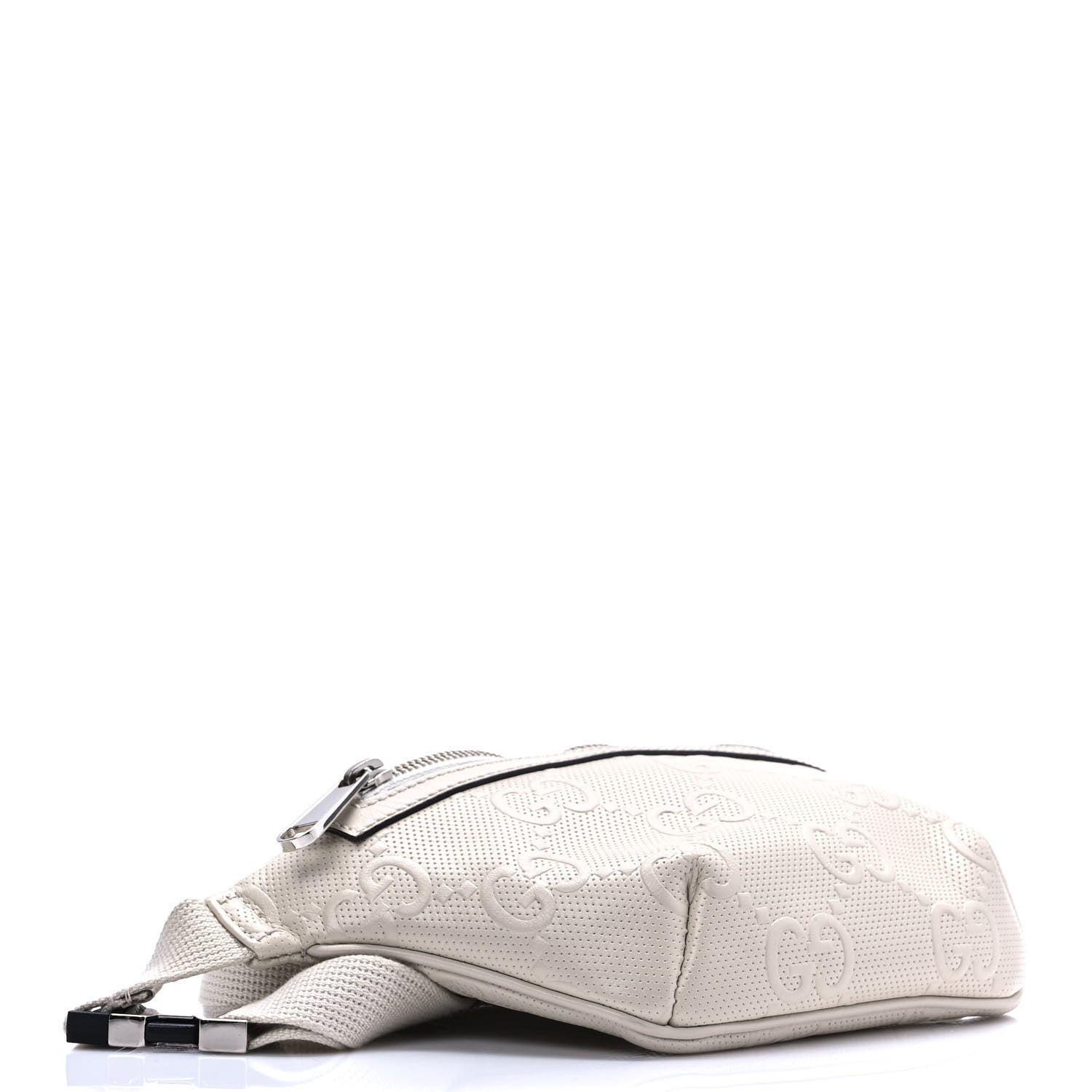 Gucci Calfskin GG Tennis Embossed Belt Bag Mystic White 4 of 9