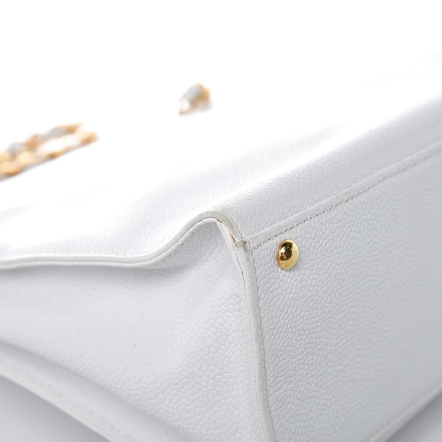 Chanel Caviar CC Shoulder Bag White 22 of 24