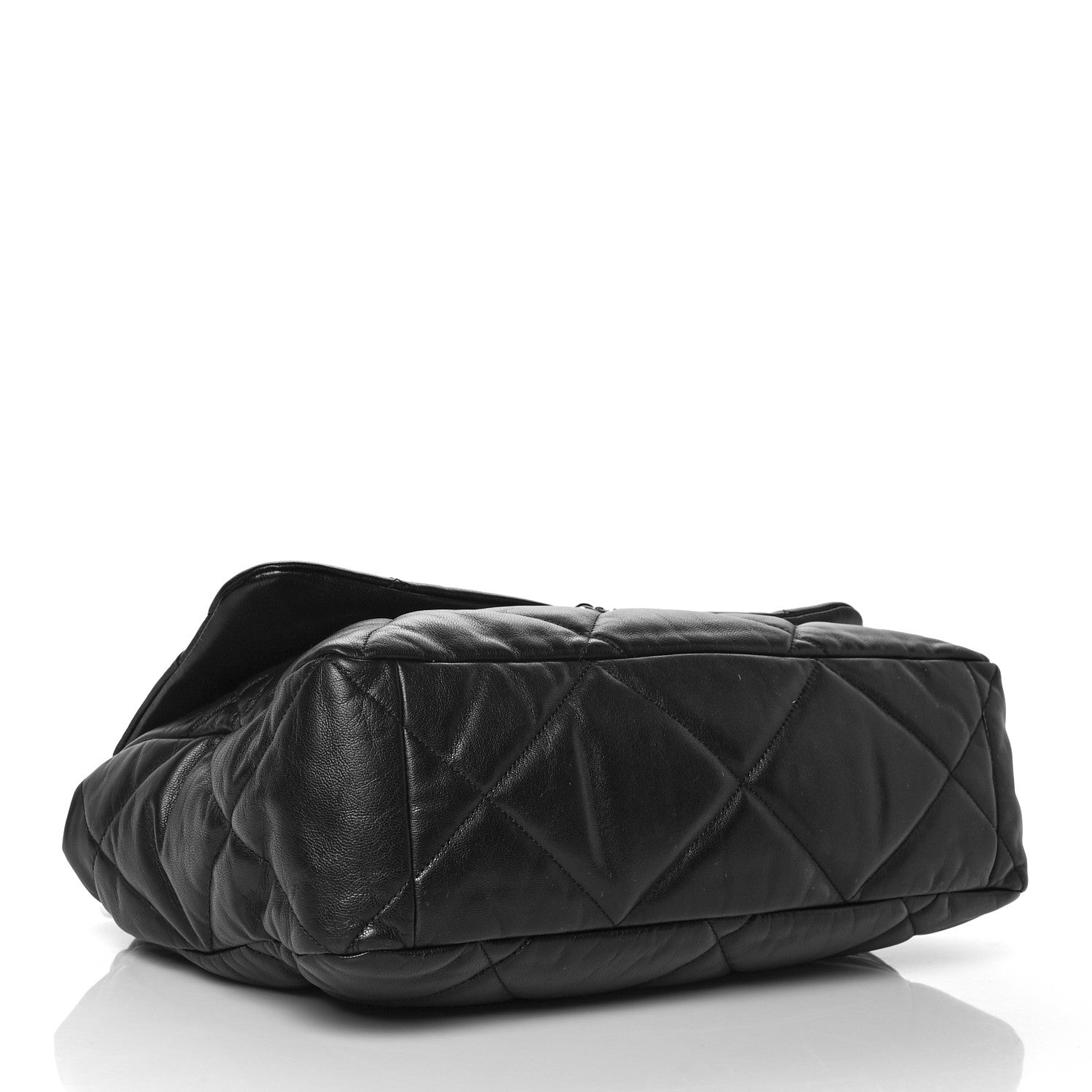 Chanel Goatskin Quilted Maxi Chanel 19 Flap Black 4 of 10