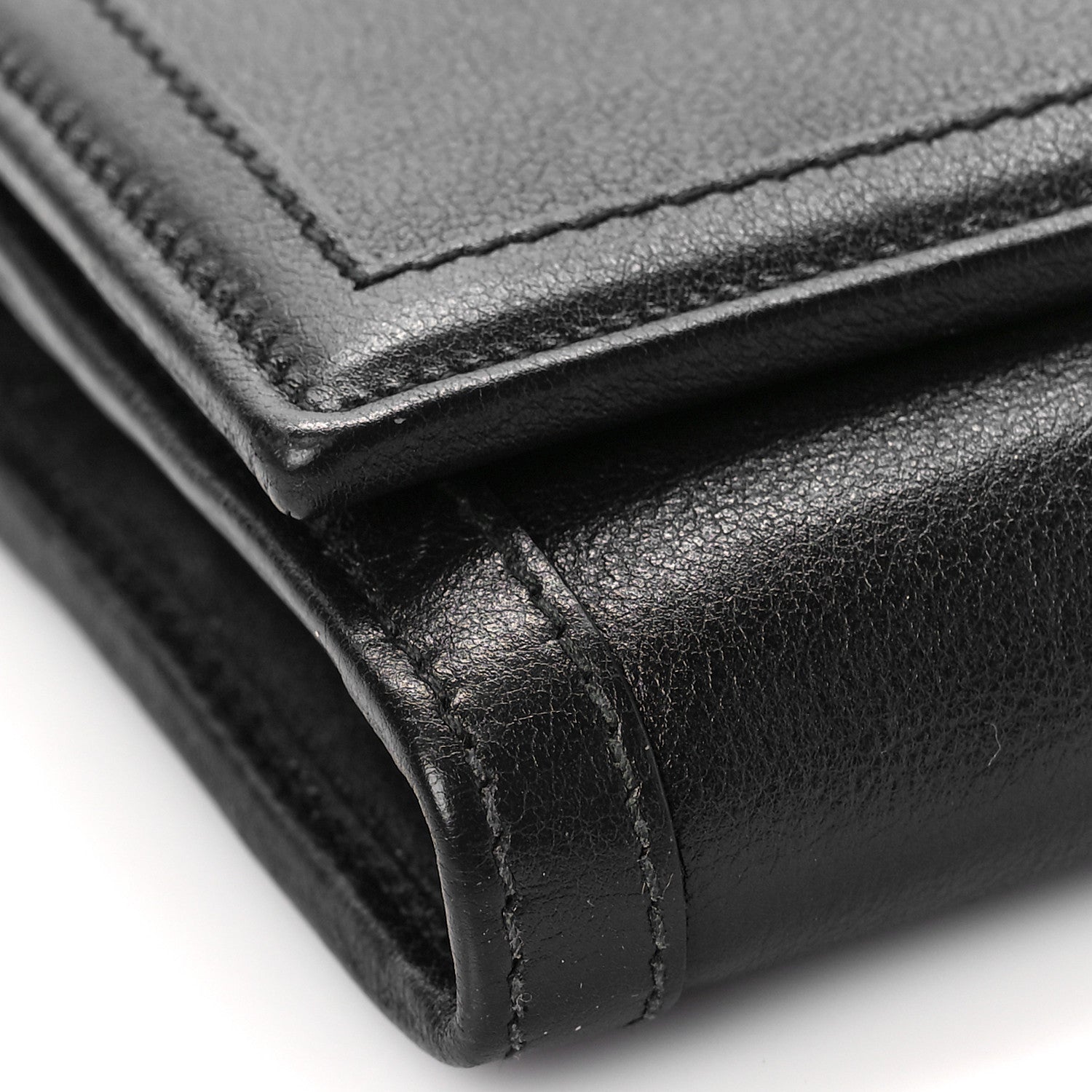 Gucci Wonka Grain Calfskin Diana Chain Wallet Black 8 of 10