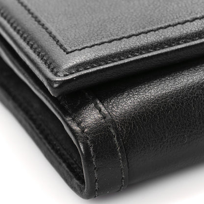 Gucci Wonka Grain Calfskin Diana Chain Wallet Black 8 of 10