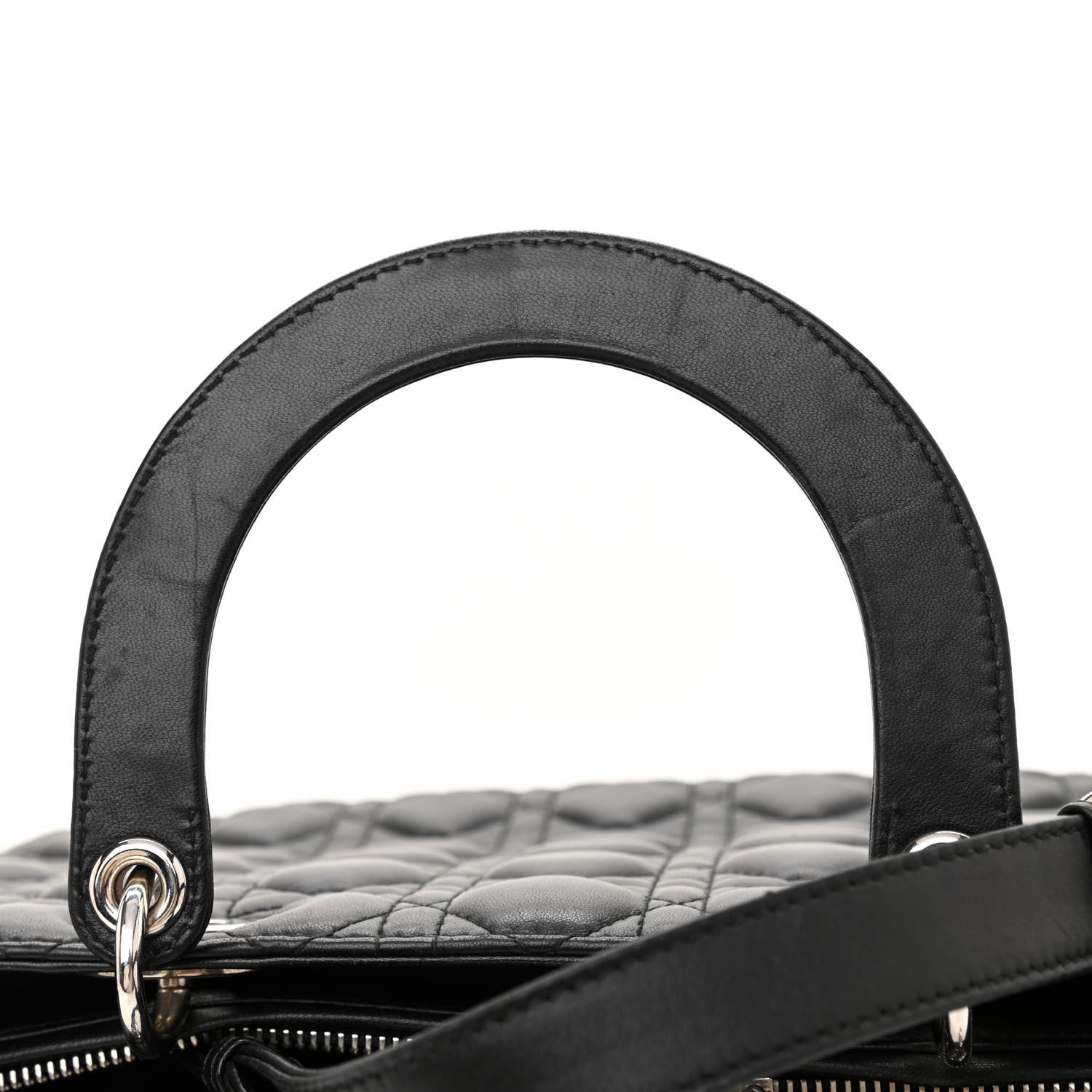 Christian Dior Lambskin Cannage Large Lady Dior Black 9 of 9