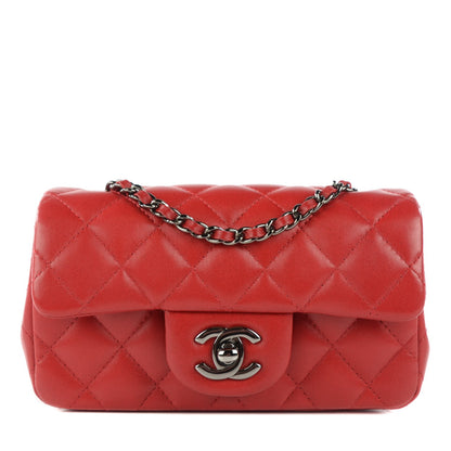 Chanel Lambskin Quilted Extra Mini Flap Red 1 of 7