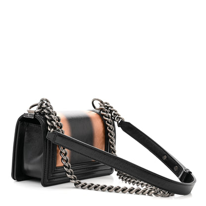Chanel Metallic Glazed Calfskin Small Boy Flap Pink Black 3 of 11
