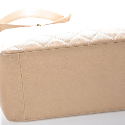 Chanel Caviar Quilted Grand Shopping Tote GST Beige Clair 12 of 21