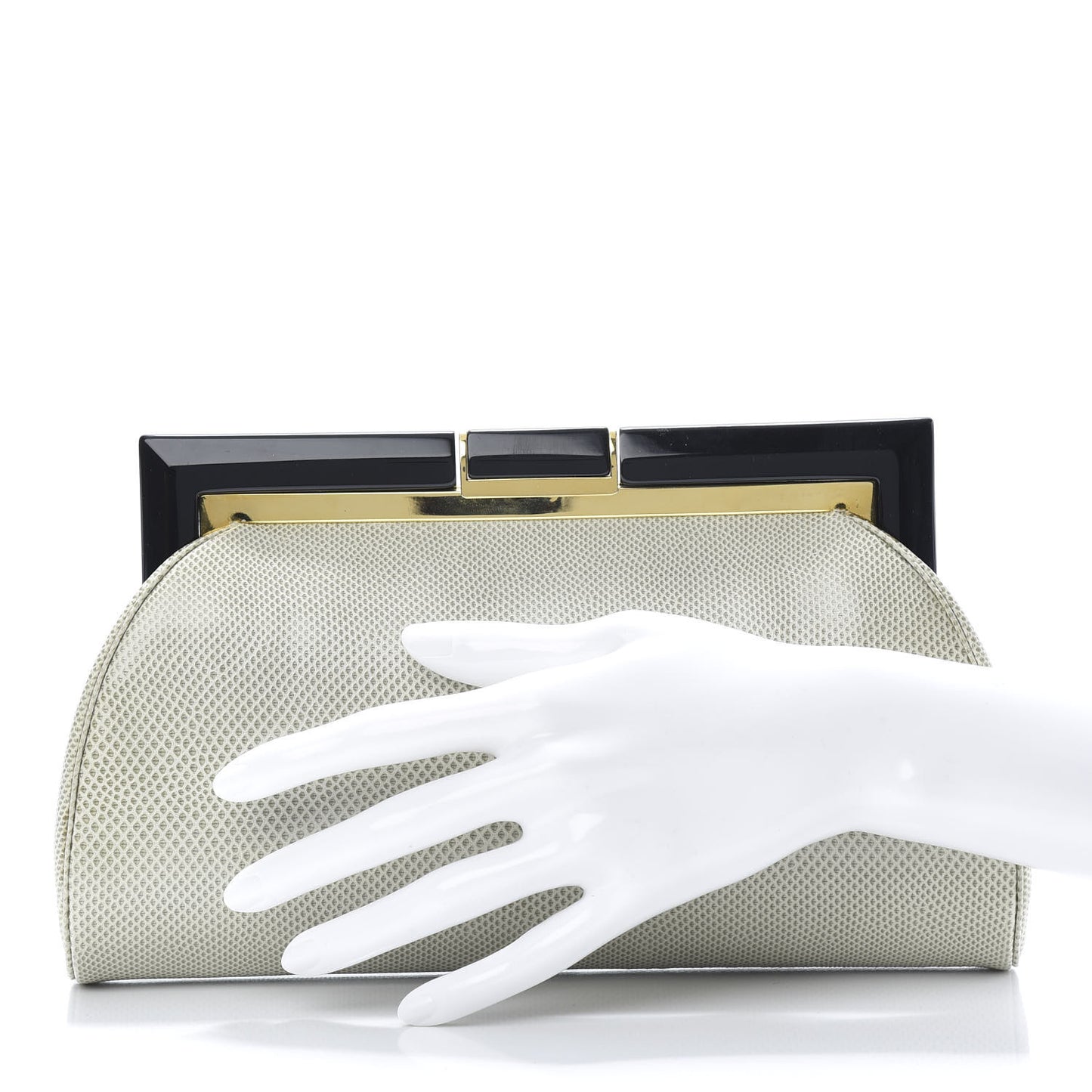 Karung Snakeskin Clutch