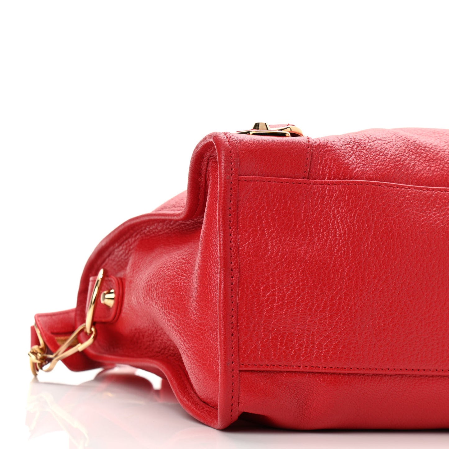 Chevre Gold Metallic Edge Hardware City Rouge Grenade