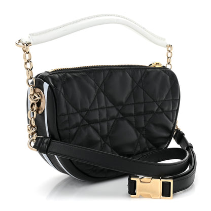 Christian Dior Lambskin Cannage Small Dior Vibe Hobo Bag Black 3 of 10