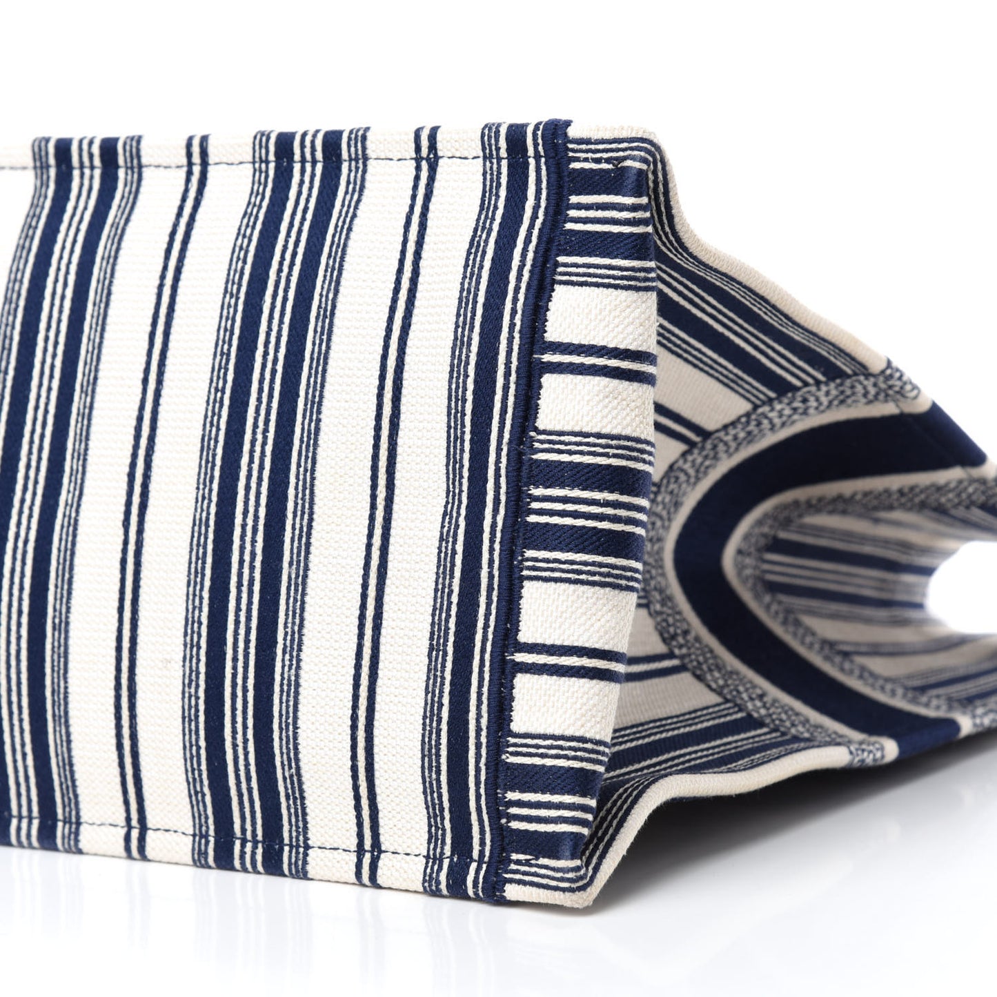 Canvas Embroidered Forte Dei Marmi Striped Book Tote Blue